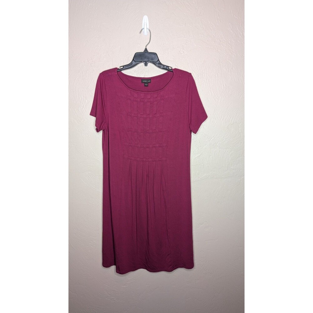 J. Jill Womens Medium Maroon Wearever Collection Short Sleeve Shift Jersey Dress